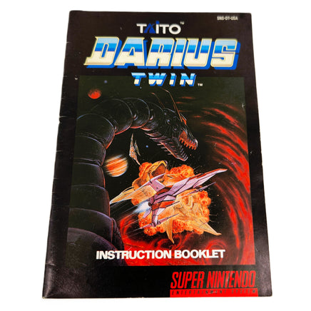 Darius Twin Super Nintendo Very Good Loose - Front View of Manual