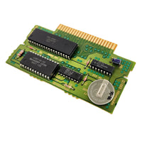 Donkey Kong Country 2 Players Choice Super Nintendo Very Good - Close up view of authentic game circuit board showing pins and save battery