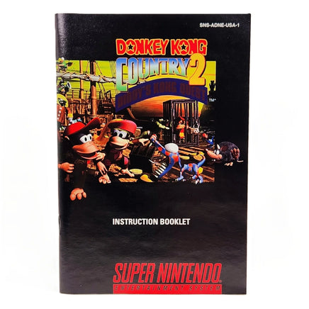 Donkey Kong Country 2 Players Choice Super Nintendo Very Good - View of instruction manual front