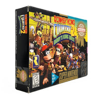 Donkey Kong Country 2 Players Choice Super Nintendo Very Good - Side view of front of authentic game box retail release