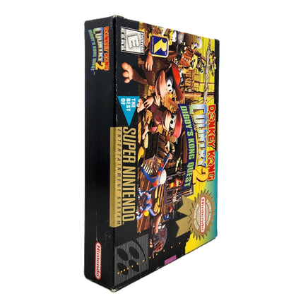 Donkey Kong Country 2 Players Choice Super Nintendo Very Good - Spine view of authentic game box retail release