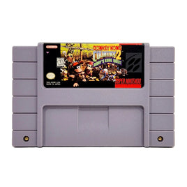 Donkey Kong Country 2 Diddy's Kong Quest Super Nintendo Very Good Loose - Front Label Of Authentic Cartridge
