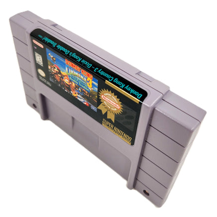Donkey Kong Country 3 Players Choice Super Nintendo Very Good - Authentic Retail Game cartridge alternate view of top label spine