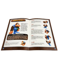 Donkey Kong Country 3 Players Choice Super Nintendo Very Good - Genuine instruction manual open view showing staple binding