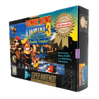 Donkey Kong Country 3 Players Choice Super Nintendo Very Good - Authentic Retail Game Box angled front view 2