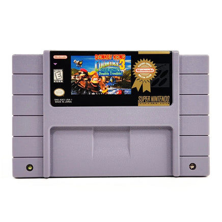 Donkey Kong Country 3 Players Choice Super Nintendo Very Good - Authentic Retail Game cartridge front view displaying label