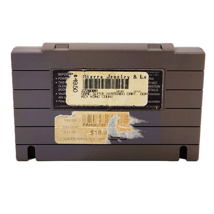 Donkey Kong Country Super Nintendo Acceptable Loose - Cartridge Back View