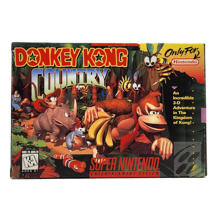 Donkey Kong Country Super Nintendo Very Good - Game Box Front Artwork