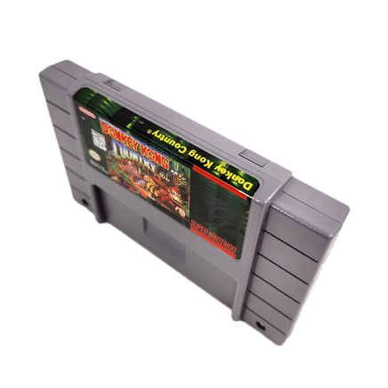 Donkey Kong Country Super Nintendo Very Good - Game cartridge angled view