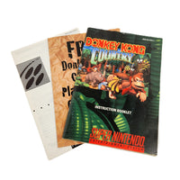 Donkey Kong Country Super Nintendo Very Good - View of official game instruction manual and paperwork