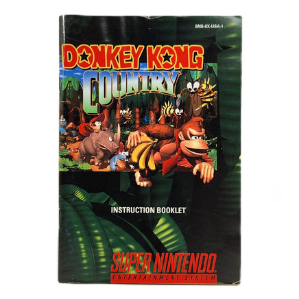 Donkey Kong Country Super Nintendo Very Good - View of official game instruction manual