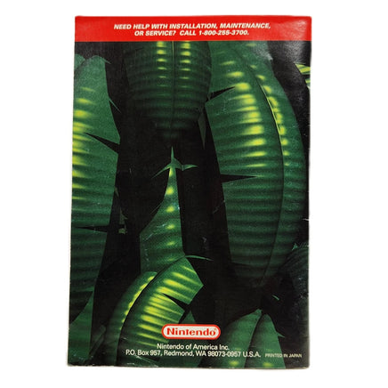 Donkey Kong Country Super Nintendo Very Good - View of official game instruction manual back view