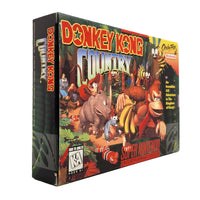 Donkey Kong Country Super Nintendo Very Good - Game Box Front Artwork left side angle view
