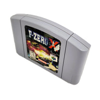 F-Zero X Nintendo 64 Acceptable Loose - Alternate angled front and top view of authentic game cart showing label artwork