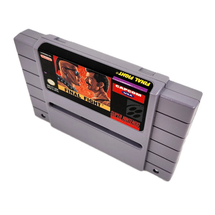 Final Fight Super Nintendo Very Good CIB- Top spine label of official game cartridge