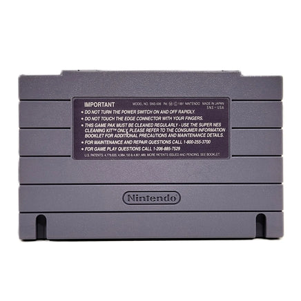 Final Fight Super Nintendo Very Good CIB- Rear of official game cartridge
