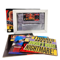 Final Fight Super Nintendo Very Good CIB- Genuine Retail shown behind the game cart in baggie along with manual and inserts