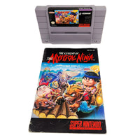 Legend Of The Mystical Ninja Super Nintendo Very Good Loose - SNES Original Game Cartridge Front and Instruction Manual Shown