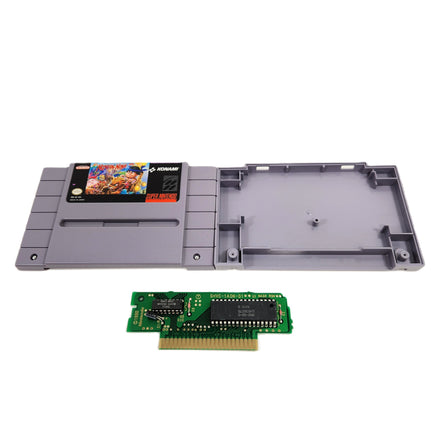 Legend Of The Mystical Ninja Super Nintendo Very Good Loose - SNES cartridge opened with authentic game circuit board shown