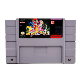 Mighty Morphin Power Rangers Super Nintendo Good Loose - SNES Game Cart Front Label Detail