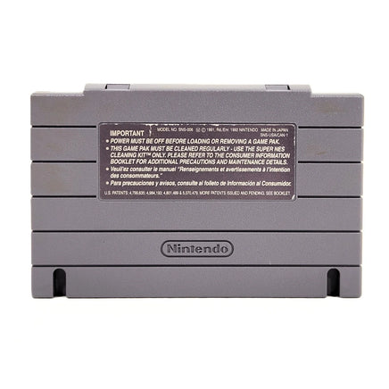 Mighty Morphin Power Rangers Super Nintendo Good Loose - SNES Cartridge Rear Label View