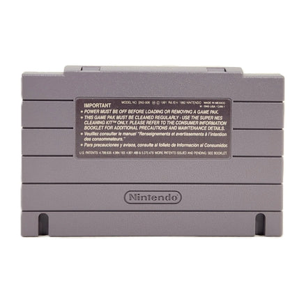 Mighty Morphin Power Rangers The Movie Super Nintendo Very Good Loose - Reverse Side Of Official Cartridge