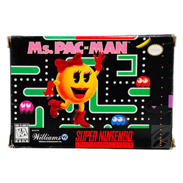 Ms. Pacman Super Nintendo Good CIB - Front Of Game Box
