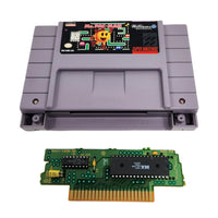 Ms. Pacman Super Nintendo Good CIB - View of open cartridge shell and authentic game circuit board shown