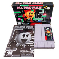 Ms. Pacman Super Nintendo Good CIB - Retail Box with Manual and Cartridge Shown