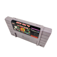 Ms. Pacman Super Nintendo Good CIB - Top label view of game cartridge