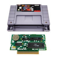 NBA Hang Time Super Nintendo Very Good CIB -Open cartridge shell shown with authentic game circuit board displayed