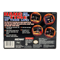 NBA Hang Time Super Nintendo Very Good CIB - Rear view of authentic retail game box