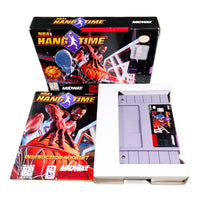 NBA Hang Time Super Nintendo Very Good CIB -  Authentic Retail Game Box with Manual and Cartridge Shown