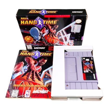 NBA Hang Time Super Nintendo Very Good CIB -  Authentic Retail Game Box with Manual and Cartridge Shown