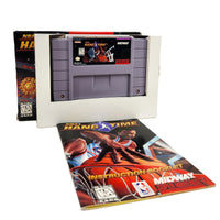 NBA Hang Time Super Nintendo Very Good CIB - View of game box, cartridge and instruction manual
