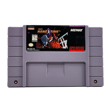 NBA Hang Time Super Nintendo Very Good CIB - Front label artwork on authentic cartridge