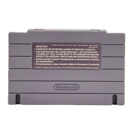 NHL Stanley Cup Super Nintendo Good Loose - SNES Cartridge Back View