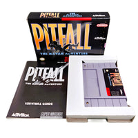 Pitfall The Mayan Adventure Super Nintendo Very Good CIB - Official Game Box with Manual and Cartridge Shown