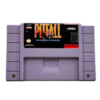 Pitfall The Mayan Adventure Super Nintendo Very Good CIB - Front Label Of Authentic Cartridge