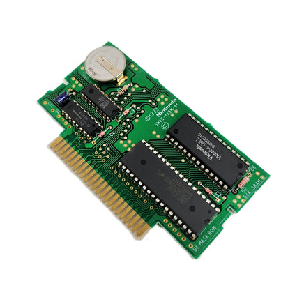 Secret Of Mana Super Nintendo Very Good Loose - View of genuine game circuit board with working save battery