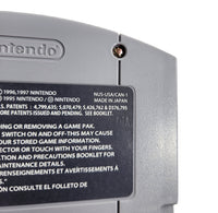 Star Wars Rogue Squadron Players Choice Nintendo 64 Very Good - Close up view of number stamp imprinted on back label of game cartridge