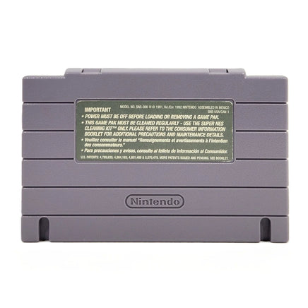 Super Black Bass Super Nintendo Very Good Loose - Back Of Official Super NES Game Cartridge