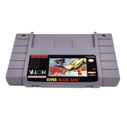 Super Black Bass Super Nintendo Very Good Loose - Spine Label Text On Cartridge