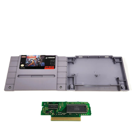 Super Castlevania IV Super Nintendo Very Good Loose - Open cartridge with genuine game circuit board shown