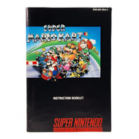 Super Mario Kart Players Choice Super Nintendo Very Good CIB - Front view of instruction booklet