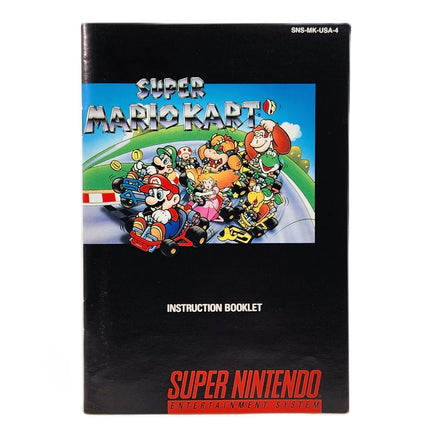 Super Mario Kart Players Choice Super Nintendo Very Good CIB - Front view of instruction booklet