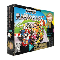 Super Mario Kart Players Choice Super Nintendo Very Good CIB - Angled view of front of genuine retail game box