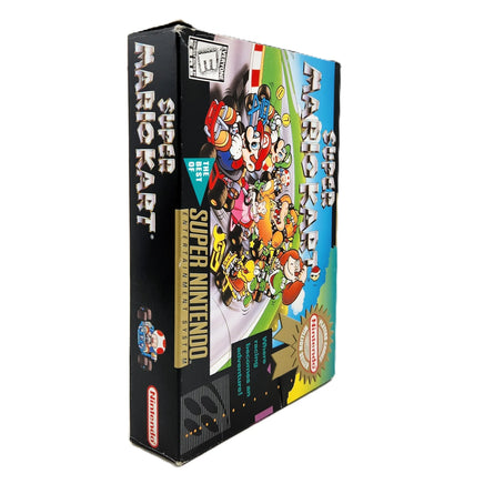 Super Mario Kart Players Choice Super Nintendo Very Good CIB - Spine view of authentic retail game box