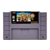 Super Mario Kart Players Choice Super Nintendo Very Good CIB - Front label view of authentic game cartridge