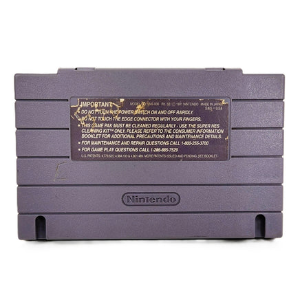 Super Mario World Super Nintendo Acceptable Loose - Back Of Authentic Cartridge